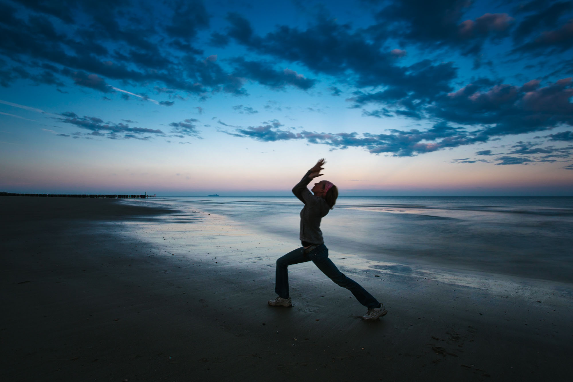 Blue hour yoga