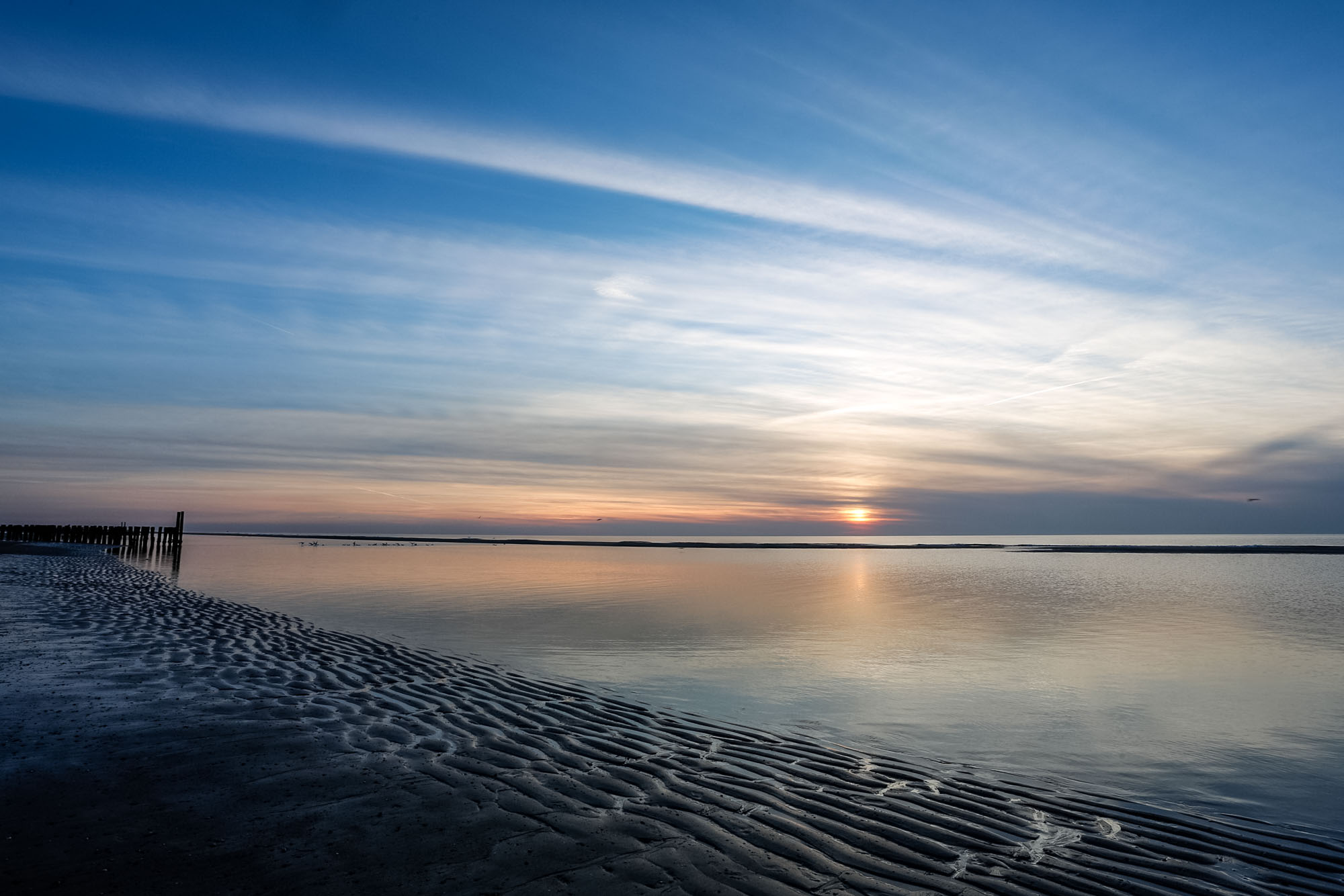 Sunset Domburg beach